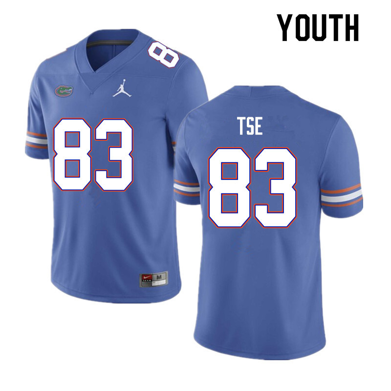 Youth #83 Joshua Tse Florida Gators College Football Jerseys Sale-Blue
